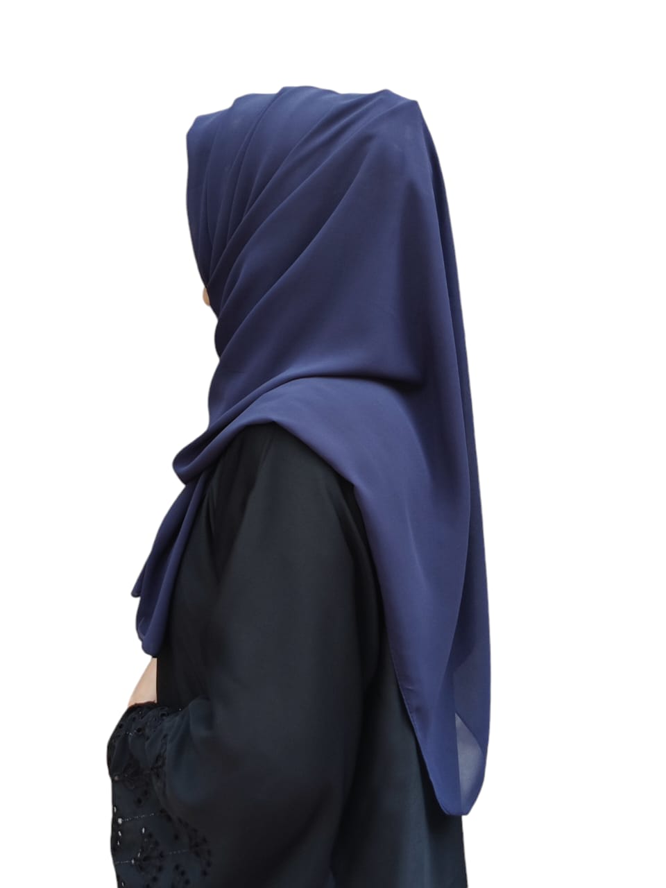 Plain Georgette- Navy