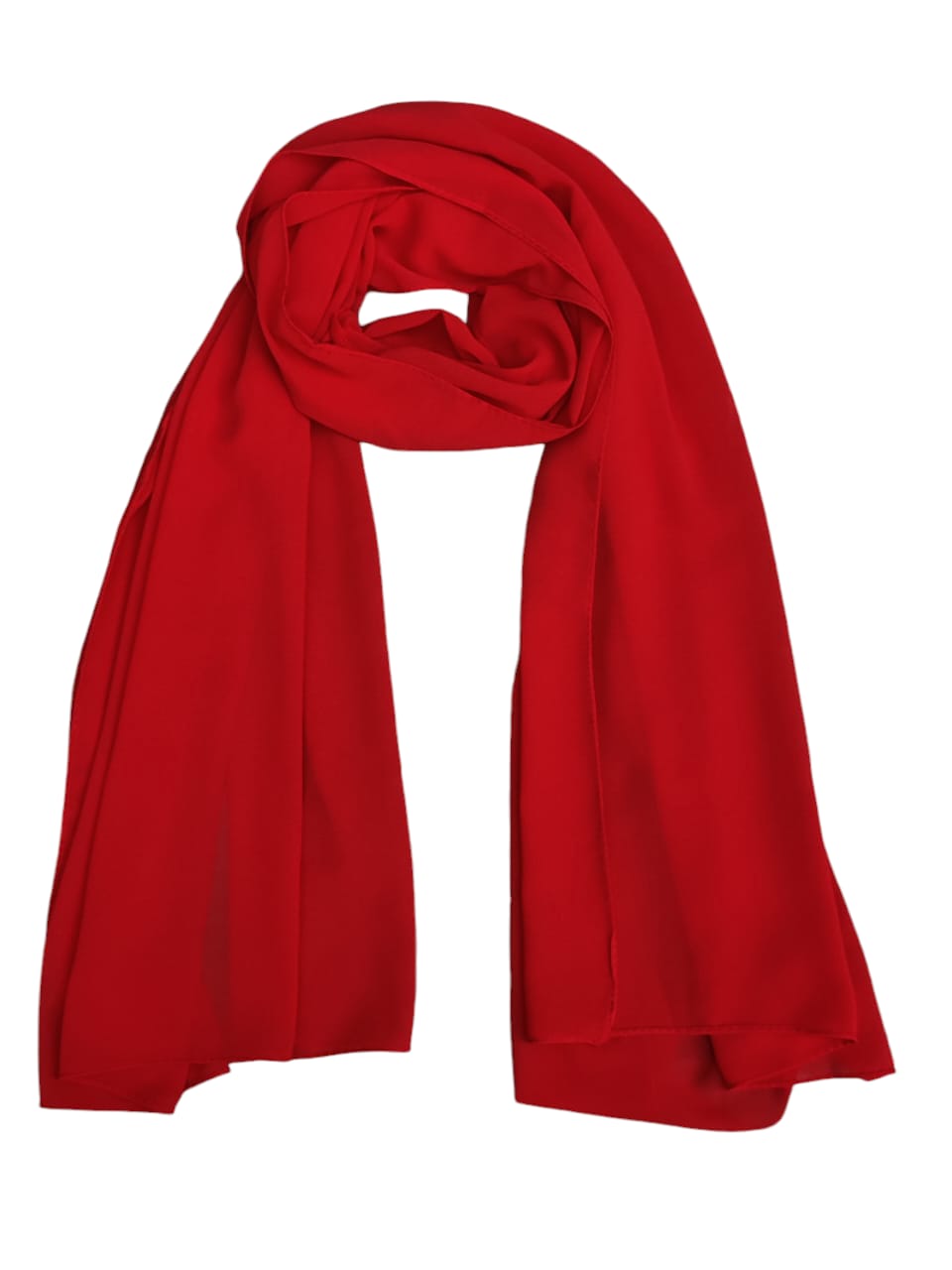 Plain Georgette- Red