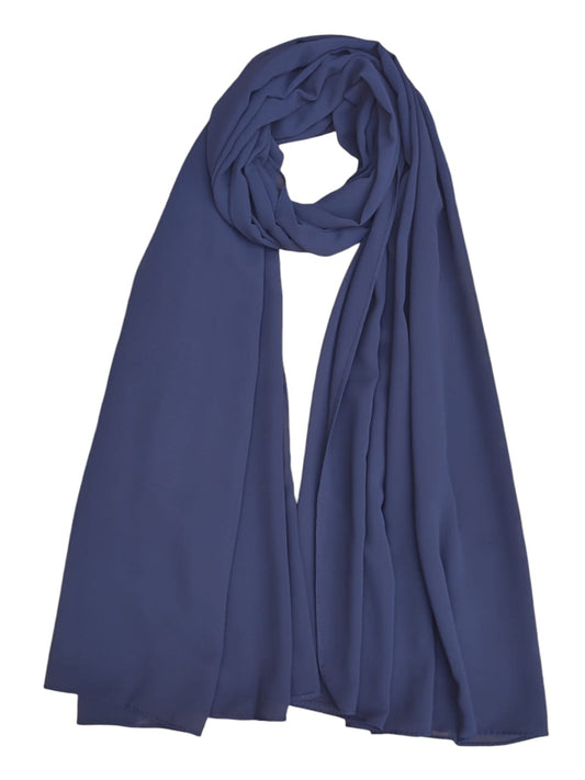 Plain Georgette- Navy