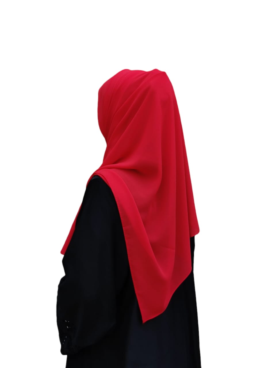 Plain Georgette- Red